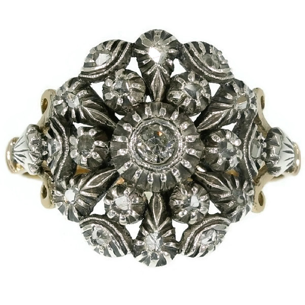 Victorian Portuguese antique ring with diamonds (image 2 of 13)